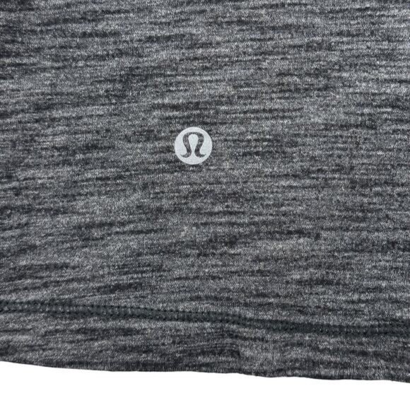 Lululemon Run For Gold Tank In Heathered Black / Iris Flower Size 8 - Picture 6 of 7